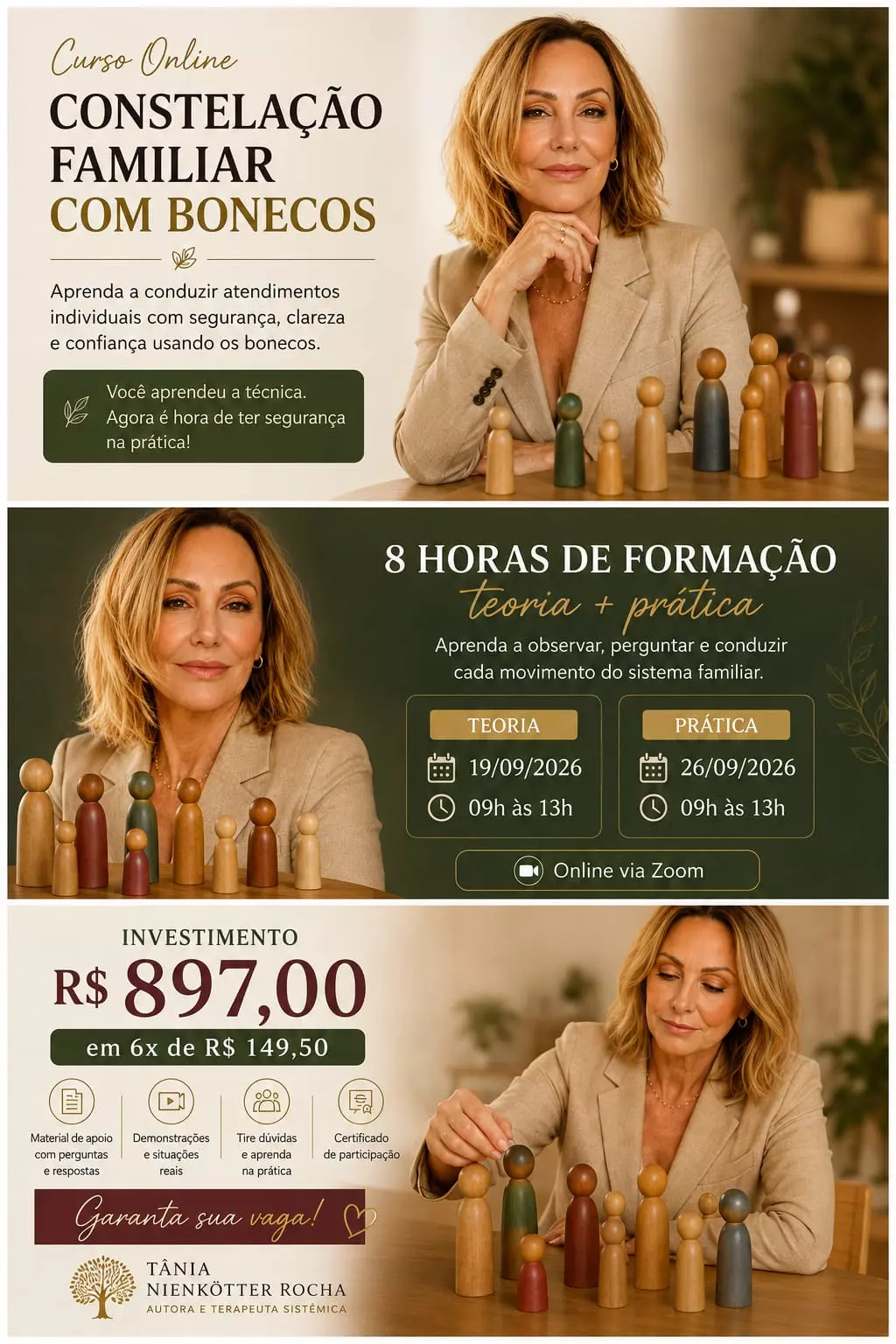 Curso Online Constelação Familiar com Bonecos, com Tania Rocha
